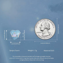 Heart-shaped Blue Planet Charm