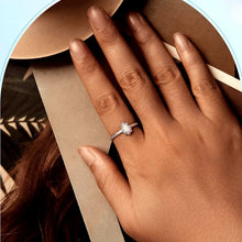 Rainbow Opal Solitaire Ring