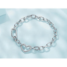 Paperclip Link Heart Chains Bracelet