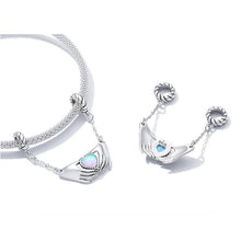 Hands & Love Heart Opal Safety Chain