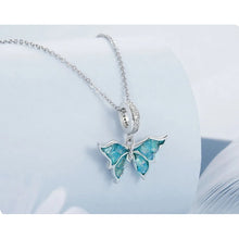 Blue Sparkling Butterfly Pendant