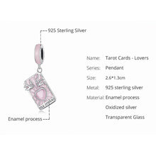 Lovers Tarot Card Dangle Charm