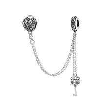 Heart Lock and Key Safety Chain