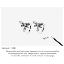 Dragonfly Earrings Buckle Earrings Round