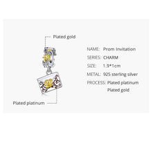 Flower Golden Letter Charm Pendant