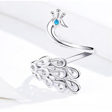 Spiral Peacock Adjustable Ring