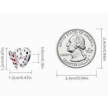 Cute Red Heart Clock Charms Beads