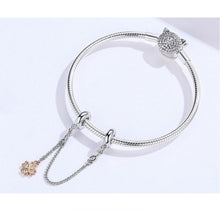 Four Leaf Clover Safety Chain Charm with Silicone