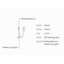 Four Leaf Clover Safety Chain Charm with Silicone