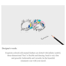 Feather Infinity Symbol Bead