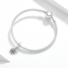Crystal Snowflake silver Charm