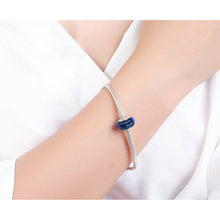 Fascinating Black Blue Murano Glass Bead