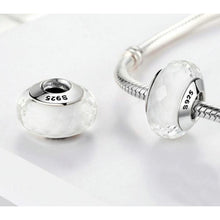 White Murano Glass Beads