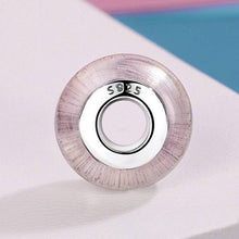 White Murano Glass Charm Bead