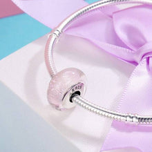 White Murano Glass Charm Bead