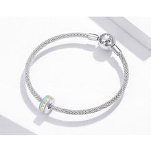 Round Stopper Pendant Triangle Symbol Colorful Charm