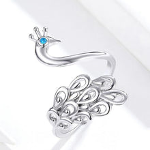 Spiral Peacock Adjustable Ring