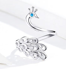 Spiral Peacock Adjustable Ring