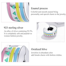 Round Stopper Pendant Triangle Symbol Colorful Charm