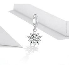 Crystal Snowflake silver Charm
