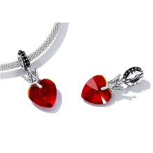 Magic Crown Red Heart Charm Bead Pendent