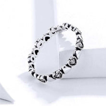 Stackable Ring Heart Black CZ