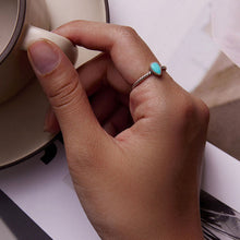 Waterdrop Turquoise Open Size Ring