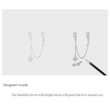 Four Leaf Clover Safety Chain Charm with Silicone