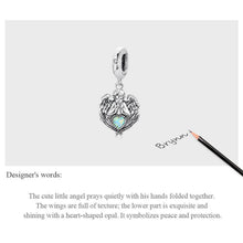 Angel Praying Heart Charm
