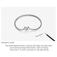 Heart-Shaped Charm & Beads Bracelet