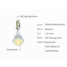 Sparkling Glazed Shell Pendant