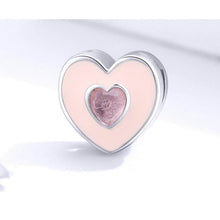 Pink Heart Clips Charm fit for Reflexions Bracelet