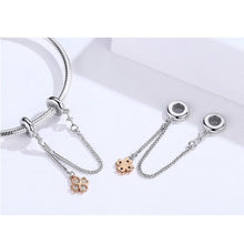 Four Leaf Clover Safety Chain Charm with Silicone