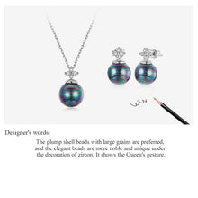 Elegant Black Pearl Fashion Jewelry Set