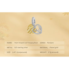Heart-shaped Leaf Charm Pendant