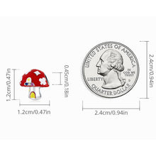 Red Cute Mushroom Charms Beads