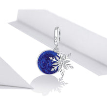 Snowy Night Sky Pendant Charm
