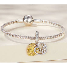 Heart-shaped Leaf Charm Pendant