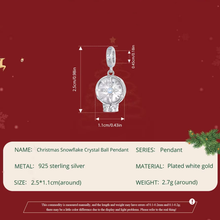 Christmas Snowflake Crystal Ball Pendant