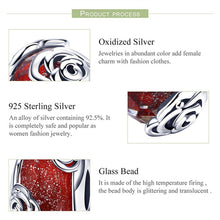 Rose Flower Glass Beads