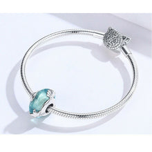 Light Blue Murano Glass Bead Starfish