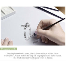 Faith Cross Adjustable Ring