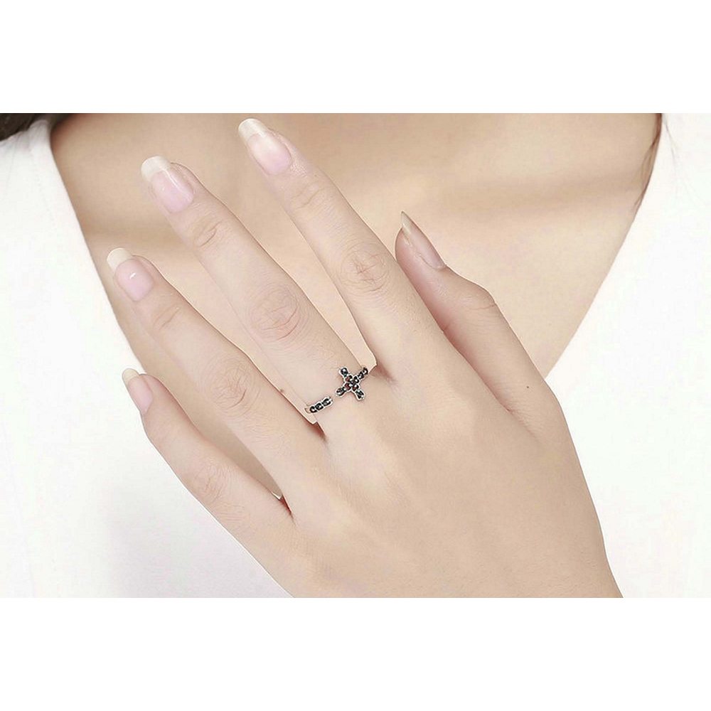 Faith Cross Adjustable Ring