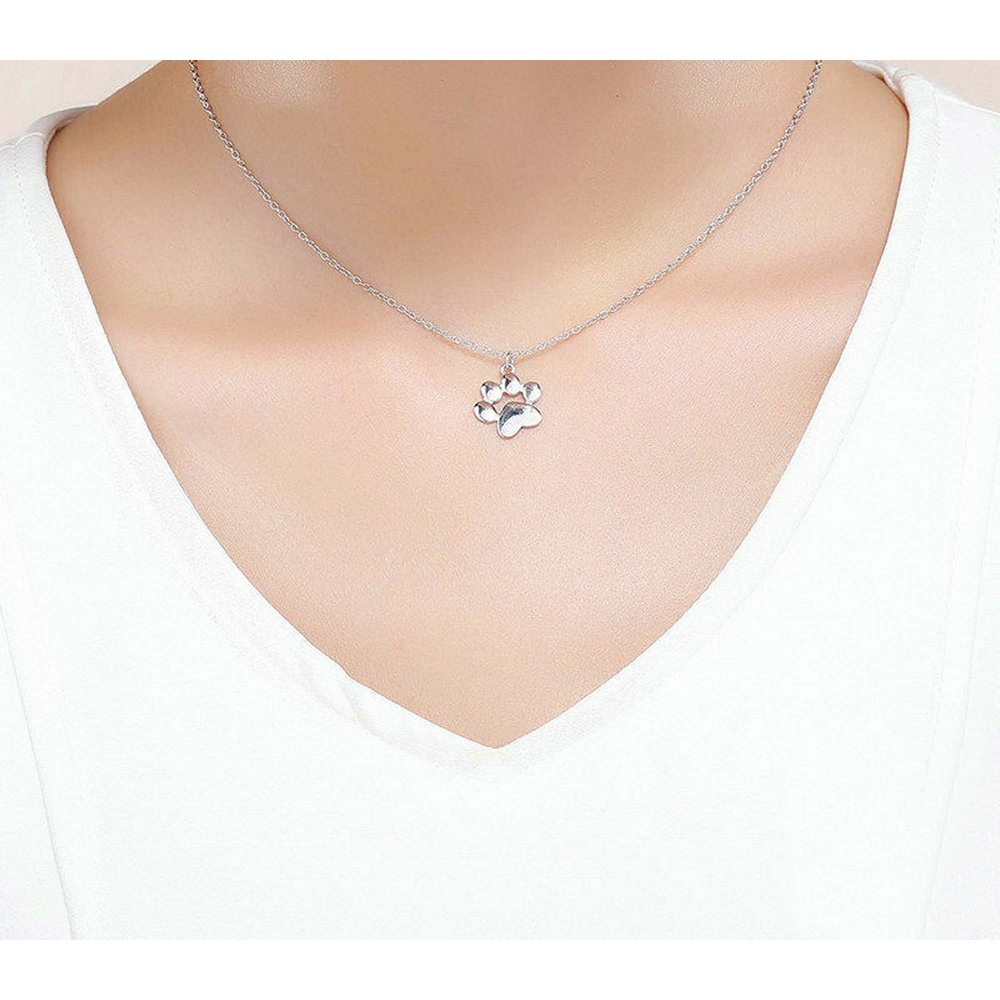 Animal Footprints Dog Cat Footprints Necklaces