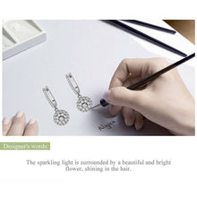 Round Earrings With Zircon