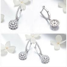 Round Earrings With Zircon