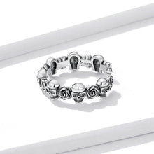 Rose and Skull Open Ring
