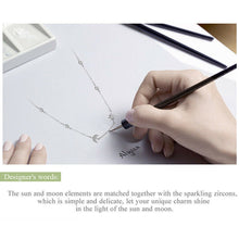 Sparkling Moon and Star Exquisite Pendant Necklaces