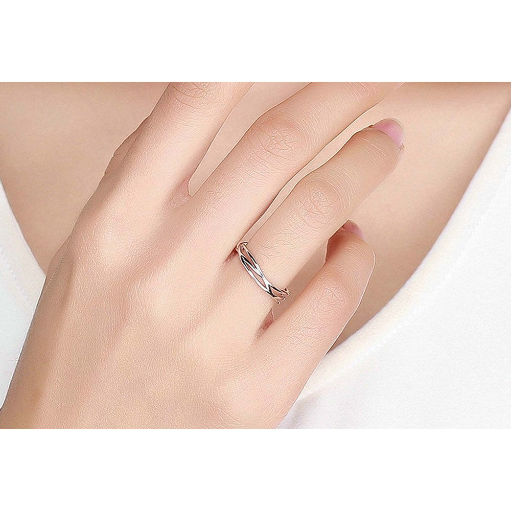 Geometric Twisted Wave Open Ring