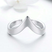Wave Geometric Love Adjustable Ring